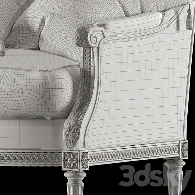 SOFA ĐƠN CỔ ĐIỂN LOUIS16 KOSOVART